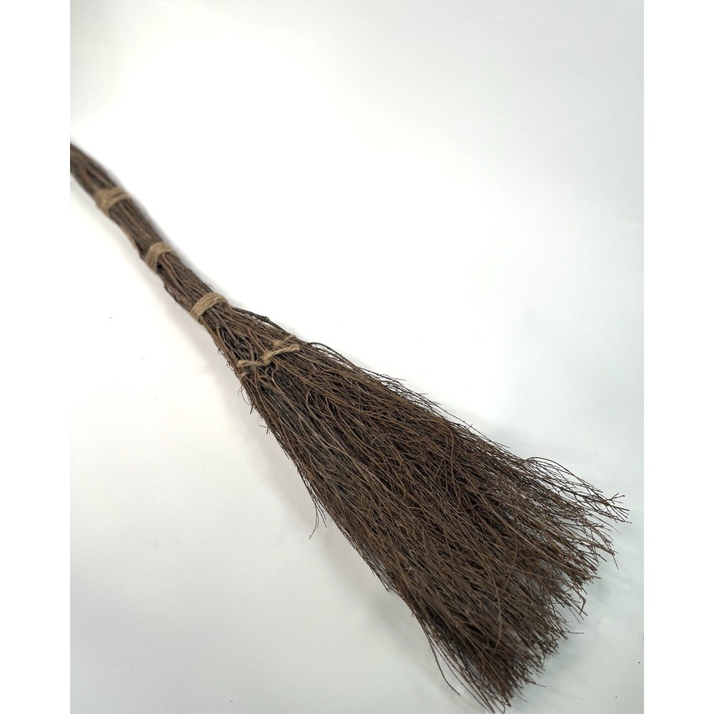 36 In. Scented Cinnamon Broom Natural Twigs Rope Tied Fireplace Rustic